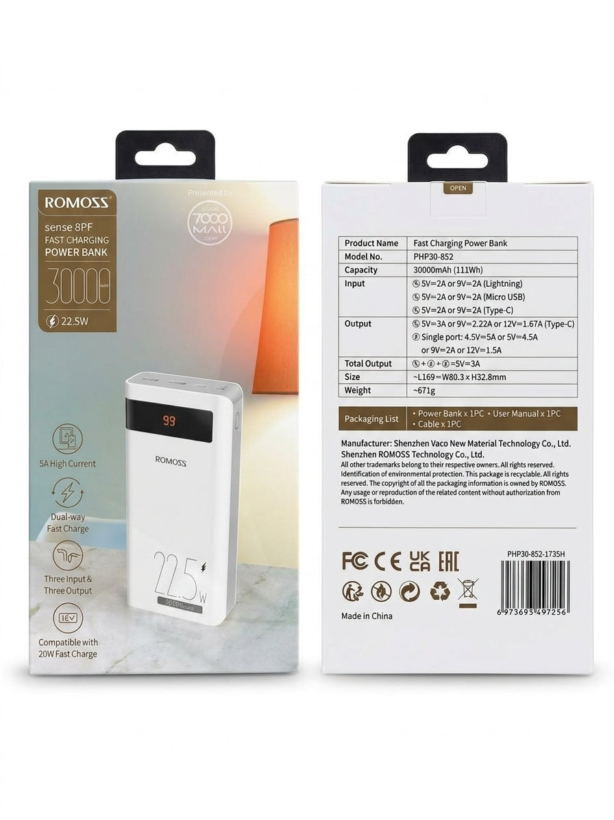 ROMOSS POWER BANK 30000 MAH